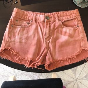 Salmon pink free people Jean shorts. Size 27